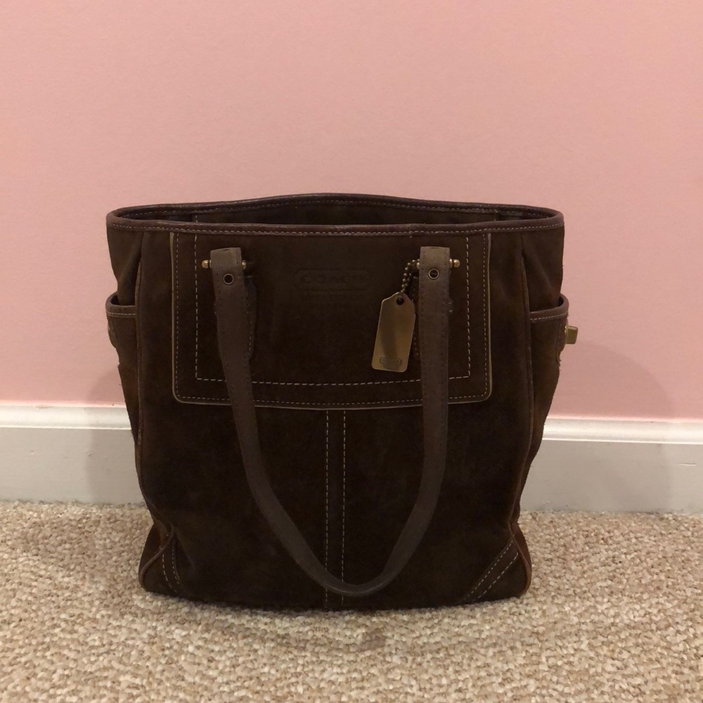 Coach leather tote bag